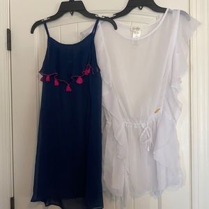 2 Jessica Simpson swimsuit coverups, girls size XL